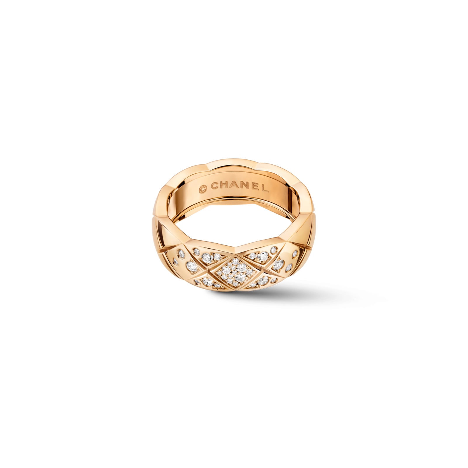 Chanel Jewelry 18k Beige Gold 0.19cttw Diamond Coco Crush Small Band Size 7.25 Chanel Jewelry 18k Beige Gold 0.19cttw Diamond Coco Crush Small Band Size 7.25
