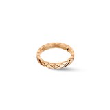 Chanel Jewelry 18k Beige Gold Coco Crush Quilted Motif Mini Band Size 7.25