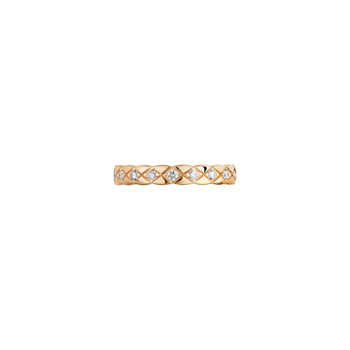 Chanel Jewelry 18k Beige Gold 0.37cttw Diamond Coco Crush Mini Band Size 7.25