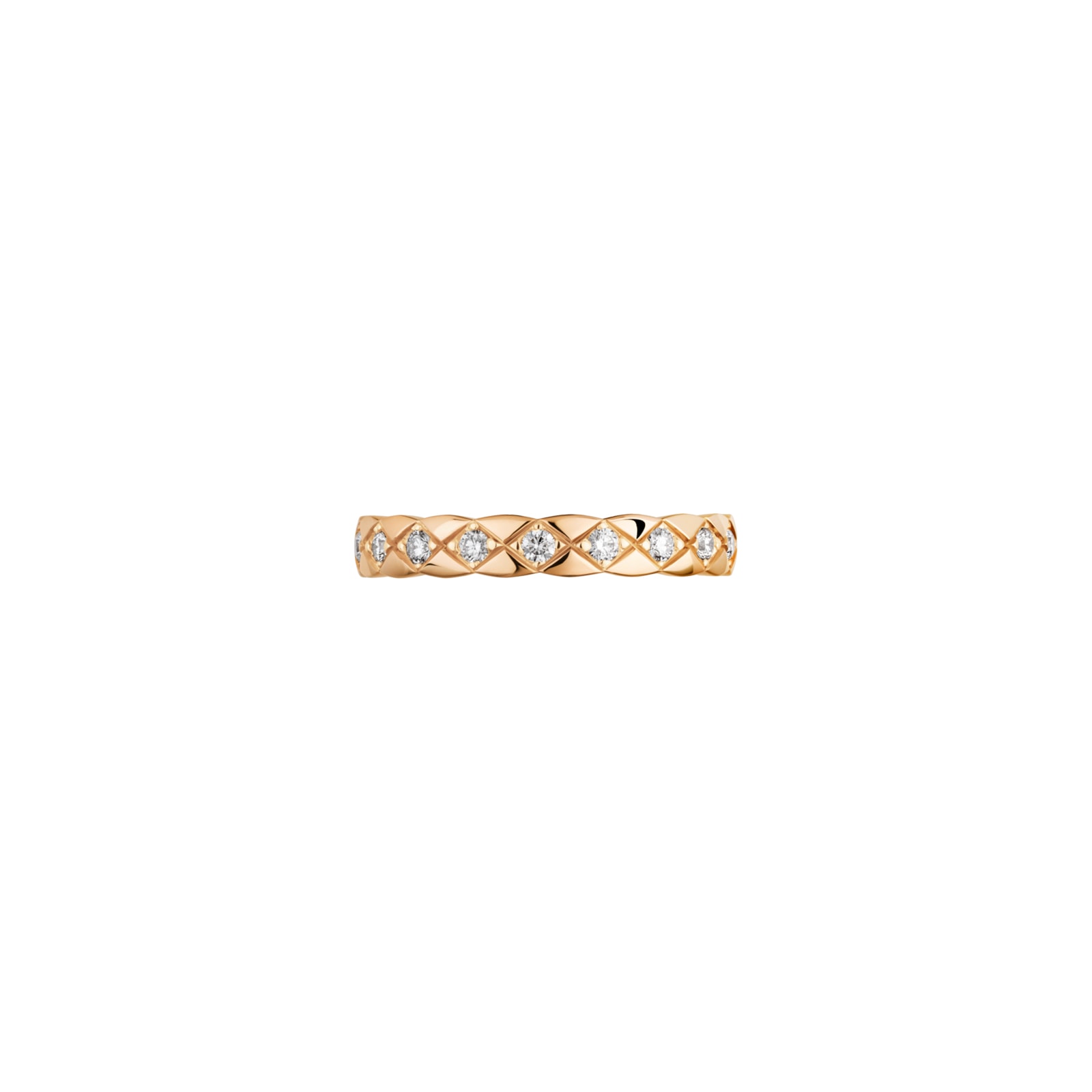 Chanel Jewelry 18k Beige Gold 0.37cttw Diamond Coco Crush Mini Band Size 7.25 Chanel Jewelry 18k Beige Gold 0.37cttw Diamond Coco Crush Mini Band Size 7.25