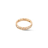 Chanel Jewelry 18k Beige Gold 0.37cttw Diamond Coco Crush Mini Band Size 7.25