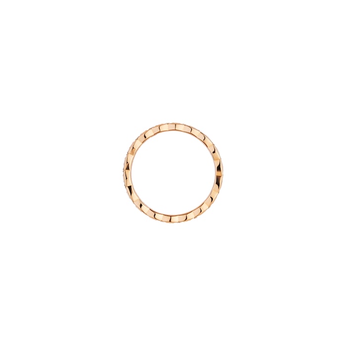 Chanel Jewelry 18k Beige Gold 0.37cttw Diamond Coco Crush Mini Band Size 7.25