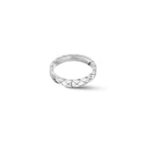 Chanel Jewelry 18k White Gold Coco Crush Quilted Motif Mini Band Size 6.75