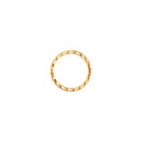 Chanel Jewelry 18k Yellow Gold Coco Crush Quilted Motif Mini Band Size 6.75