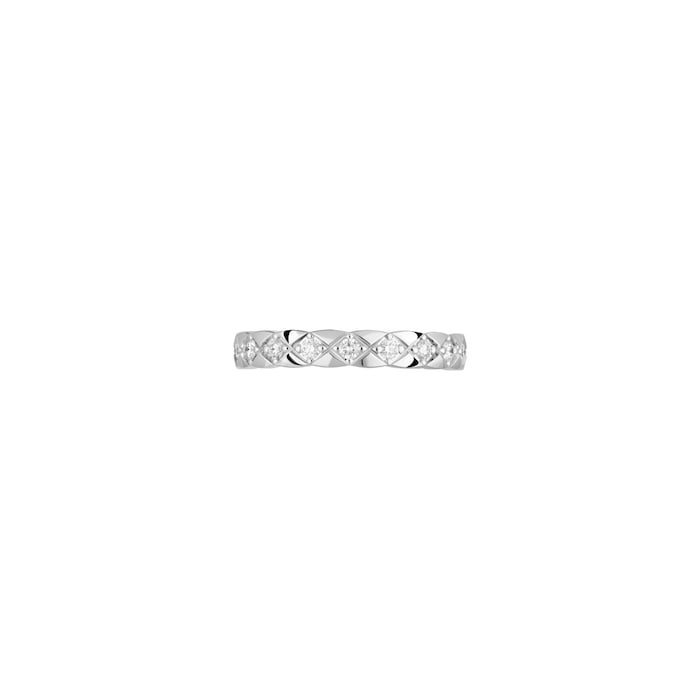 Chanel Jewelry 18k White Gold 0.34cttw Diamond Coco Crush Mini Band Size 6.75