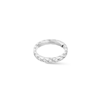 Chanel Jewelry 18k White Gold 0.34cttw Diamond Coco Crush Mini Band Size 6.75 Chanel Jewelry 18k White Gold 0.34cttw Diamond Coco Crush Mini Band Size 6.75