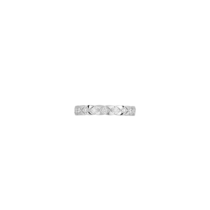 Chanel Jewelry 18k White Gold 0.34cttw Diamond Mini Coco Crush Band Size 7.25