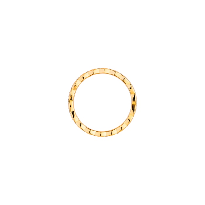 Chanel Jewelry 18k Yellow Gold 0.35cttw Diamond Mini Coco Crush Band Size 7.25