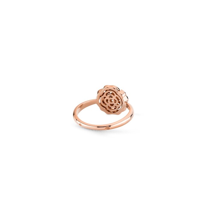 Chanel Jewelry 18k Rose Gold 0.05cttw Diamond Extrait De Camélia Ring Size 7.25