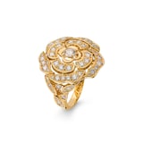 Chanel Jewelry 18k Yellow Gold 1.44cttw Diamond Bouton de Camélia Ring Size 6.75