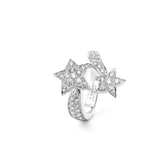 Chanel Jewelry 18k White Gold 0.65cttw Diamond Comète Géode Star Ring Size 6.75