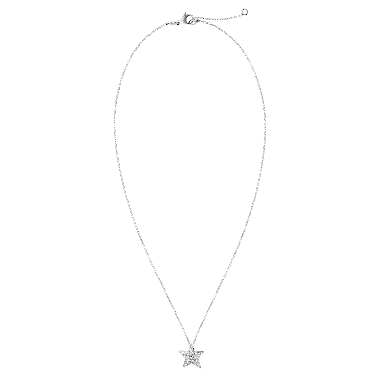 Chanel 18k White Gold 0.68cttw Diamond Comète Large Star Pendant