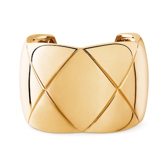 Chanel 18k Yellow Gold Coco Crush Cuff Bracelet Small