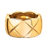 Chanel 18k Yellow Gold Coco Crush Wide Band Size 6.75