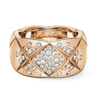 Chanel 18k Beige Gold 0.44cttw Diamond Medium Coco Crush Band Size 7 Chanel 18k Beige Gold 0.44cttw Diamond Medium Coco Crush Band Size 7