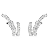 Chanel 18k White Gold 0.73cttw Diamond Ruban Ribbon Earrings