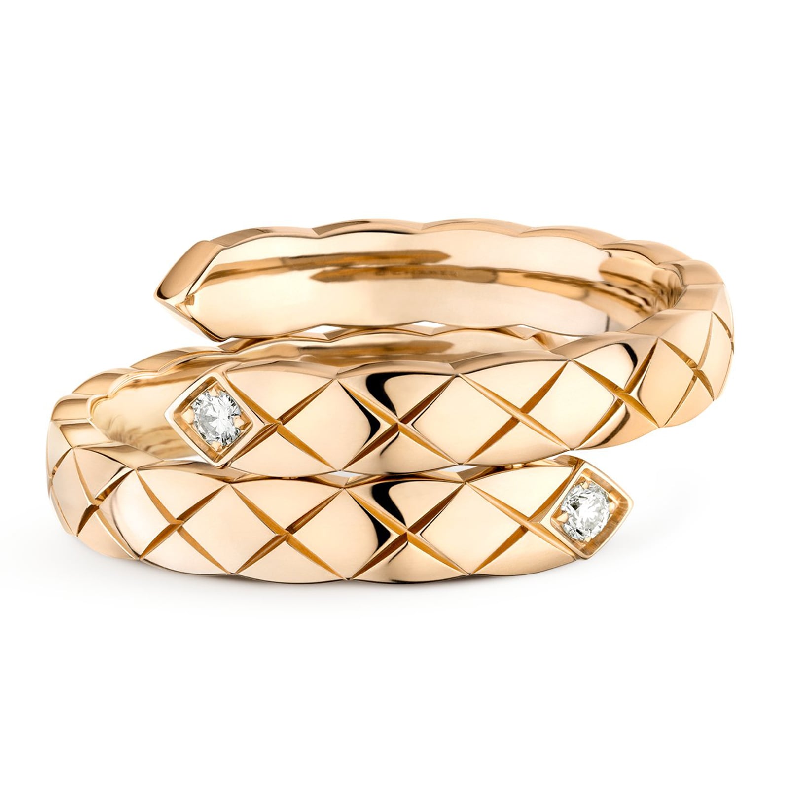 Chanel 18k Beige Gold Coco Crush Toi Et Moi Ring Size 6.75