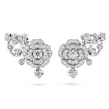 Chanel 18k White Gold 1.81cttw Diamond Bouton de Camélia Earrings