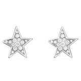 Chanel 18k White Gold 0.57cttw Diamond Comète Star Stud Earrings