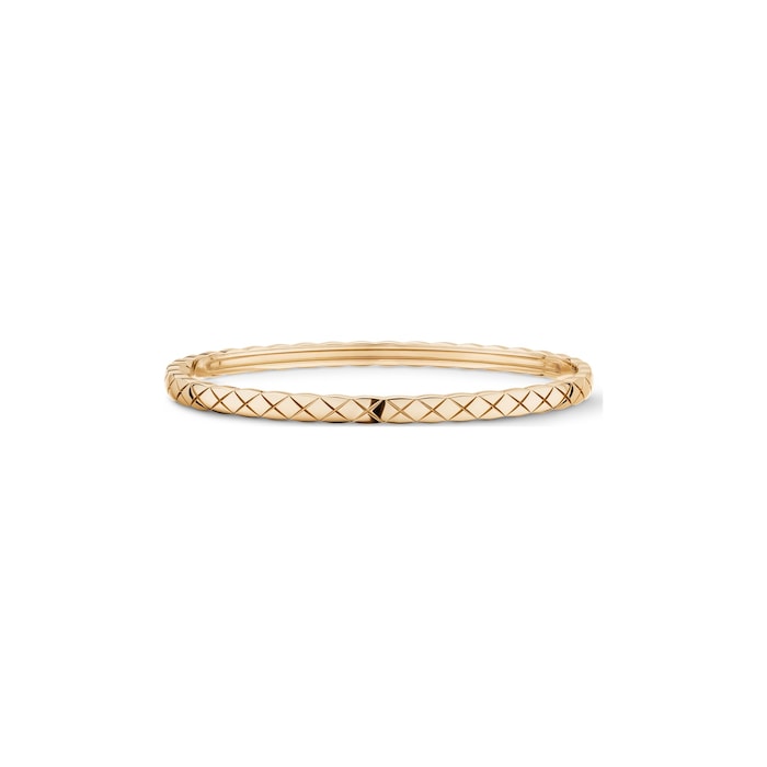 CHANEL 18K Beige Gold Coco Crush Mini Bangle