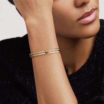 CHANEL 18K Beige Gold Coco Crush Mini Bangle
