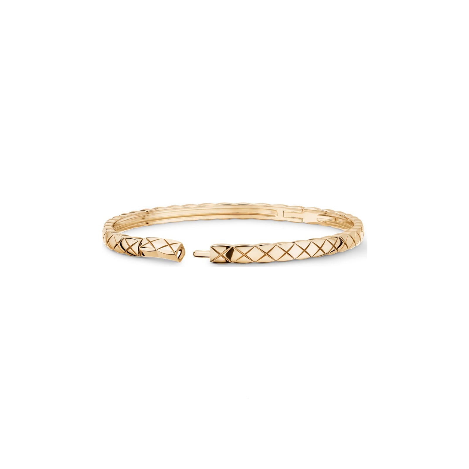 CHANEL 18K Beige Gold Coco Crush Mini Bangle