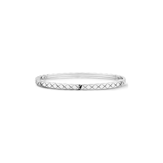 CHANEL 18k White Gold Coco Crush Mini Bangle