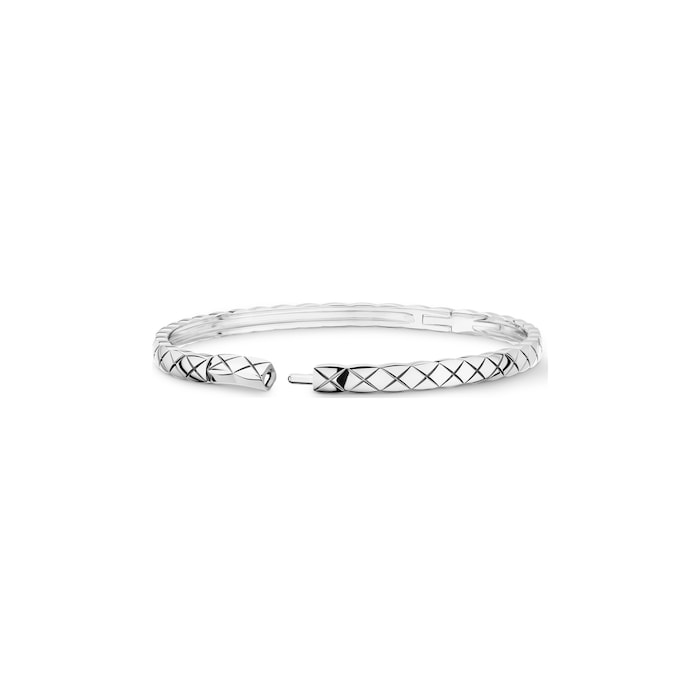 CHANEL 18k White Gold Coco Crush Mini Bangle