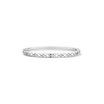 CHANEL 18K White Gold 0.32cttw Diamond Coco Crush Mini Bangle