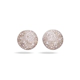 Pomellato 18k Rose Gold Sabbia 3.80cttw Mixed Diamond Stud Earrings