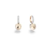 Pomellato 18K Rose & White Gold Nudo Diamond & Topaz Earrings