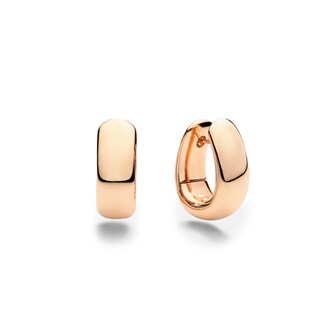 Pomellato 18K Rose Gold Iconica Huggie Hoop Earrings Pomellato 18K Rose Gold Iconica Huggie Hoop Earrings