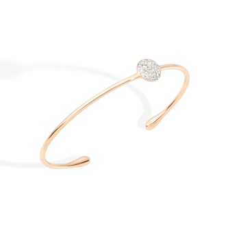 Pomellato 18k Rose Gold Sabbia 0.24cttw Diamond Bangle Size Medium Pomellato 18k Rose Gold Sabbia 0.24cttw Diamond Bangle Size Medium