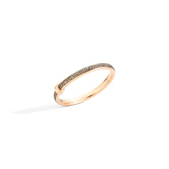 Pomellato 18k Rose Gold Iconica 3.60cttw Brown Diamond Bangle Size Medium Pomellato 18k Rose Gold Iconica 3.60cttw Brown Diamond Bangle Size Medium