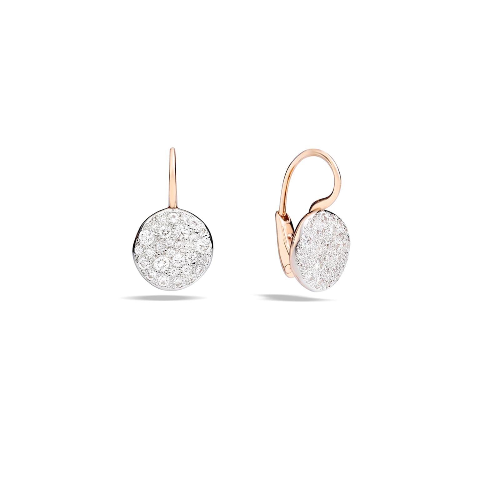 Pomellato 18k Rose Gold Sabbia 0.78cttw Diamond Clip on Earrings