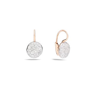 Pomellato 18k Rose Gold Sabbia 0.78cttw Diamond Clip on Earrings Pomellato 18k Rose Gold Sabbia 0.78cttw Diamond Clip on Earrings