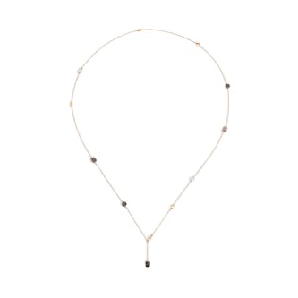 Pomellato 18k Rose Gold Sabbia Sautoir 3.40cttw Mixed Diamond Necklace