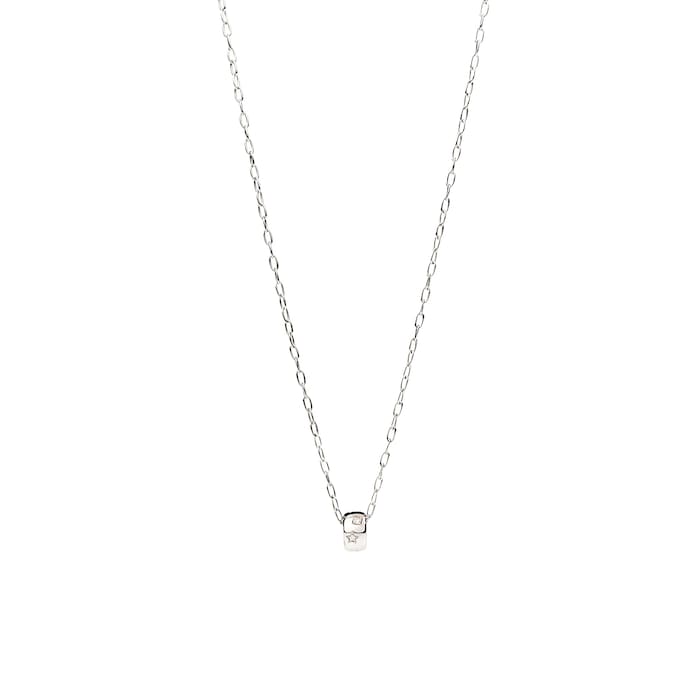 Pomellato 18k White Gold Iconica 0.13cttw Diamond Barrel Pendant