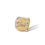 Marco Bicego 18k Yellow Gold Lunaria 0.14cttw Diamond Wide Band
