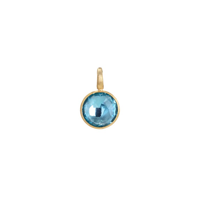 Marco Bicego 18k Yellow Gold Jairpur Color Bezel Set Small Blue Topaz Charm