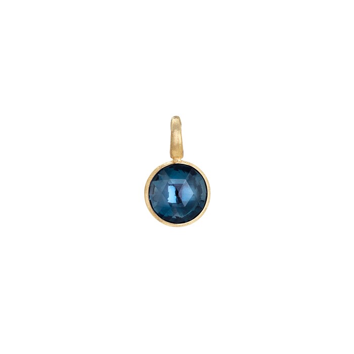 Marco Bicego 18k Yellow Gold Jairpur Color Bezel Set London Blue Topaz Charm