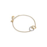 Marco Bicego 18k Yellow Gold Jaipur 0.14cttw Diamond Interlocking Circle Bracelet