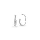 Marco Bicego 18k White Gold Marrakech Twisted Ribbed Hoop Earrings