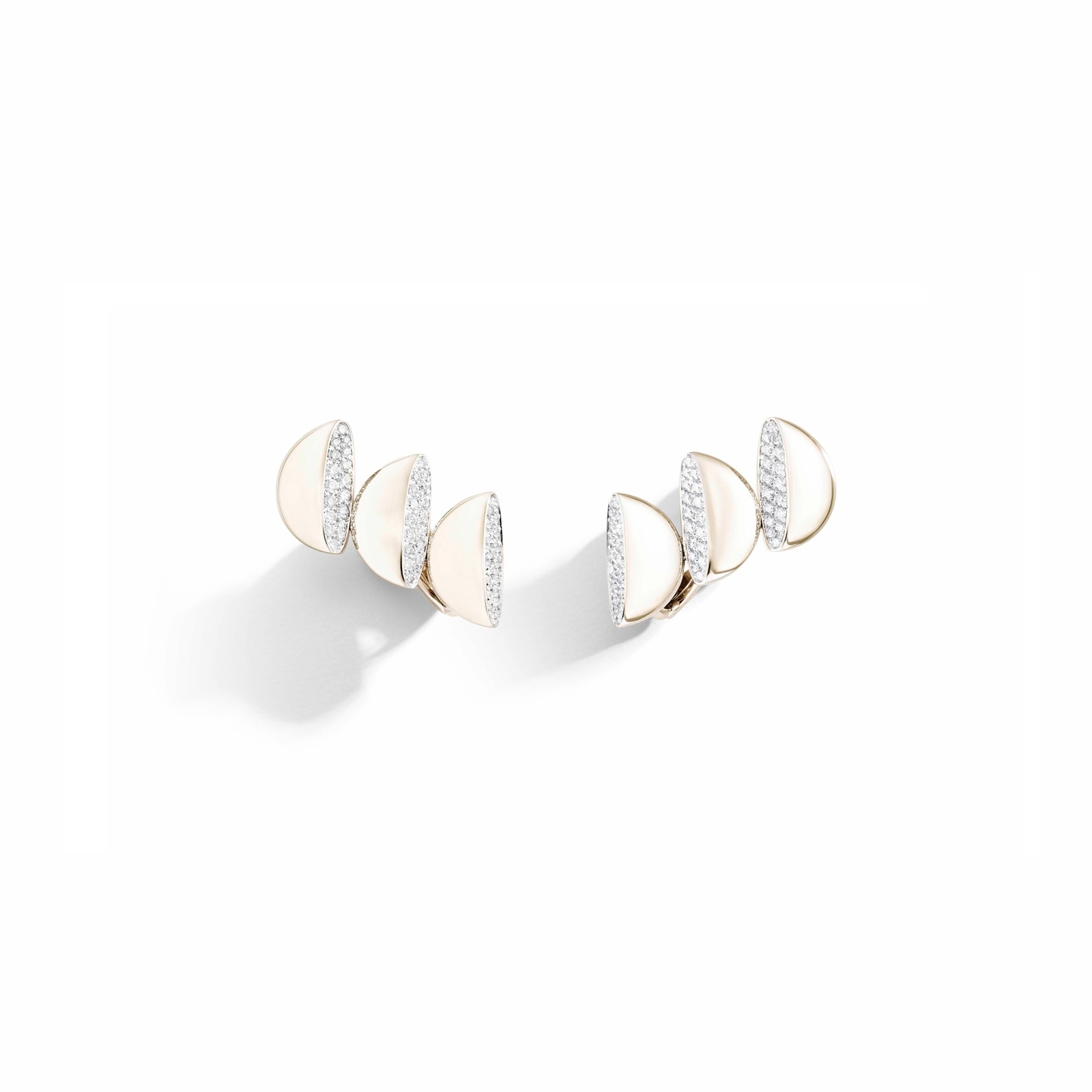 18K White Gold Eclisse Endless  0.72cttw Diamond Ear Clips 18K White Gold Eclisse Endless  0.72cttw Diamond Ear Clips