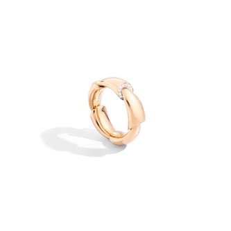 VHERNIER 18K Rose Gold Calla 0.17cttw Diamond Ring - Size 54 VHERNIER 18K Rose Gold Calla 0.17cttw Diamond Ring - Size 54