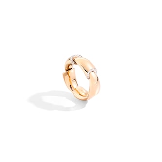 VHERNIER 18K Rose Gold Calla 0.30cttw Diamond Ring - Size 52 VHERNIER 18K Rose Gold Calla 0.30cttw Diamond Ring - Size 52