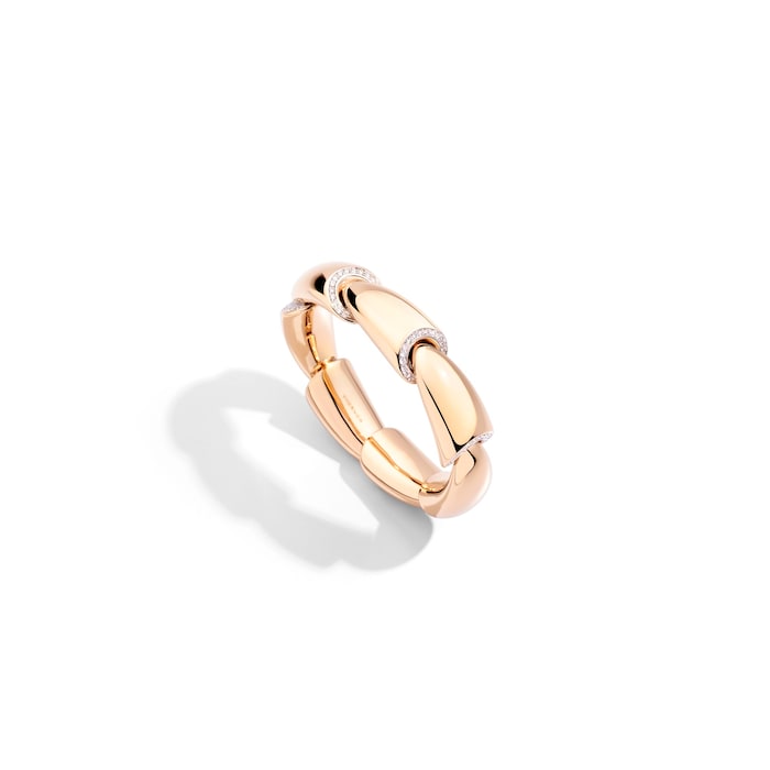 VHERNIER 18K Rose Gold Calla 1.70cttw Diamond Bangle