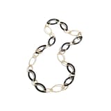 VHERNIER 18K Rose Gold & Ebony Pop  Chain Link Necklace