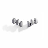 VHERNIER Titanium Eclisse Endless 0.68cttw Diamond 3 Row Earclips