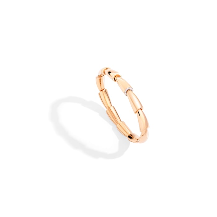 VHERNIER 18K Rose Gold Calla 0.05cttw Diamond Bracelet